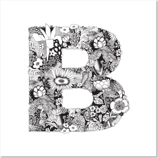 Floral Letter B Posters and Art